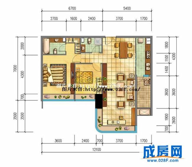 浣花香户型图,点击放大