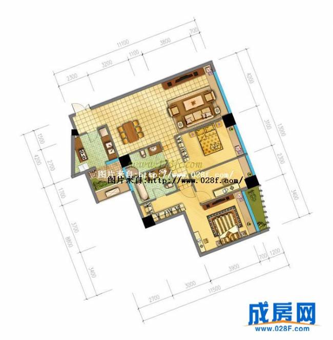 浣花香户型图,点击放大