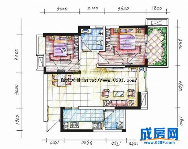 双峰嶺户型图,点击放大