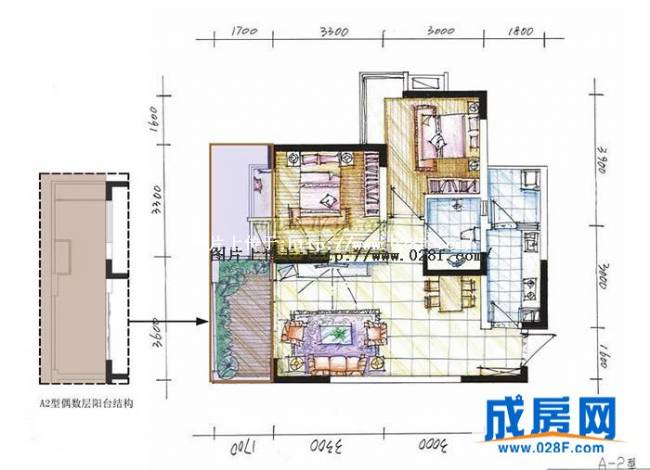 双峰嶺户型图,点击放大