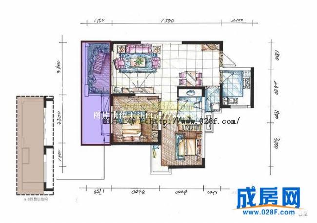 双峰嶺户型图,点击放大