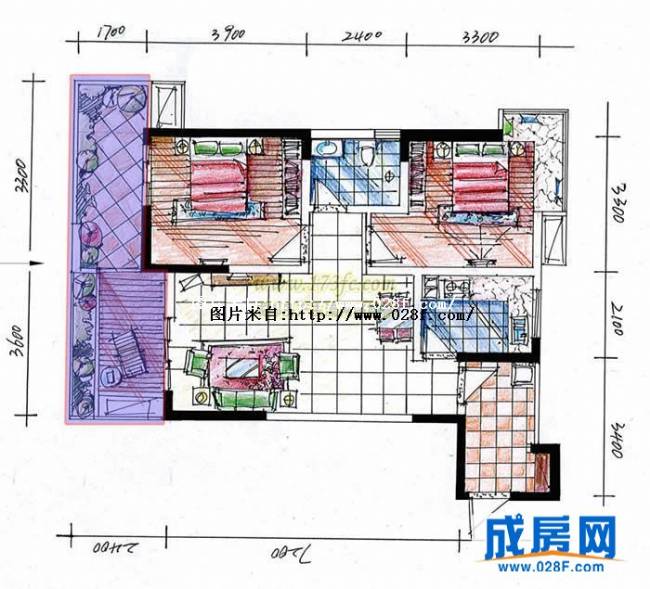 双峰嶺户型图,点击放大