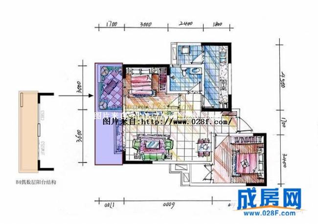 双峰嶺户型图,点击放大