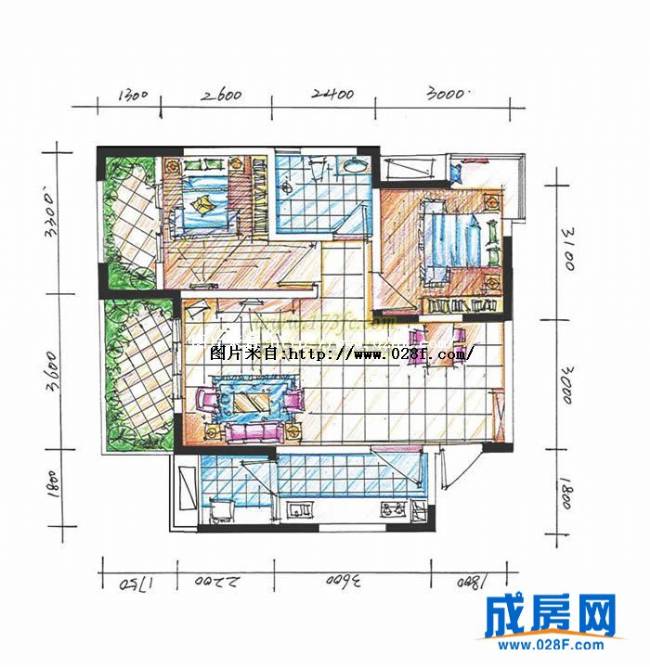 双峰嶺户型图,点击放大