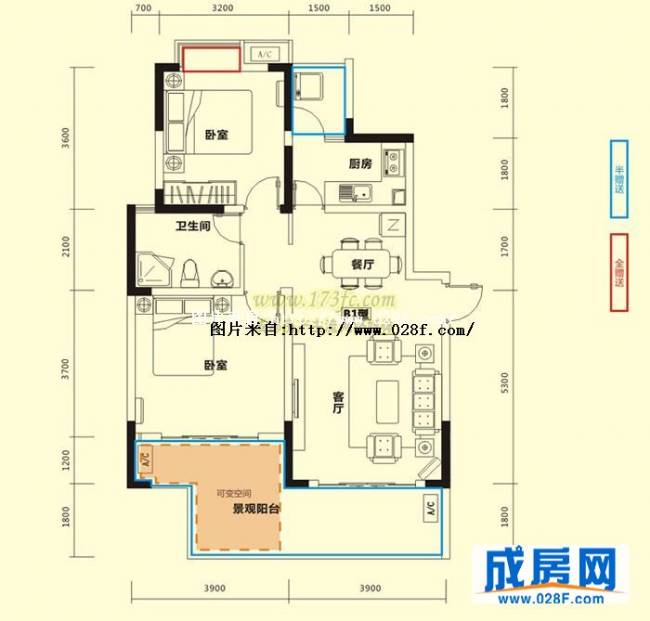 1958青年公馆户型图,点击放大
