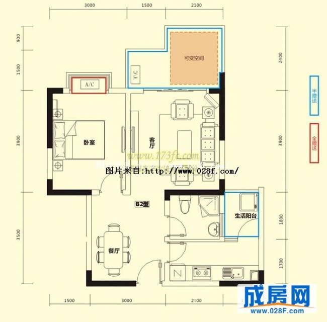 1958青年公馆户型图,点击放大