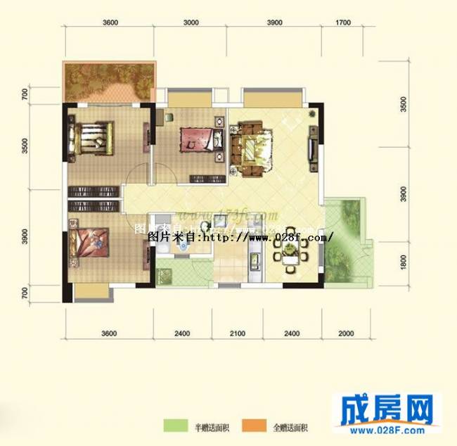 金沙御苑户型图,点击放大