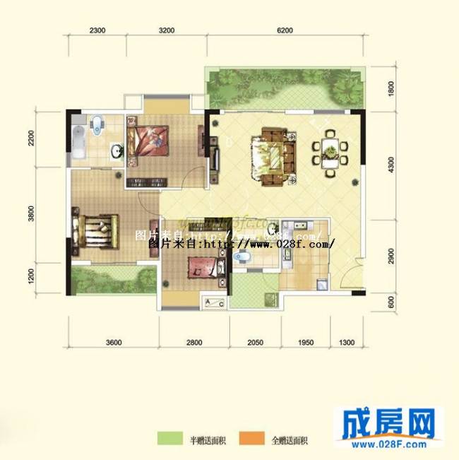 金沙御苑户型图,点击放大