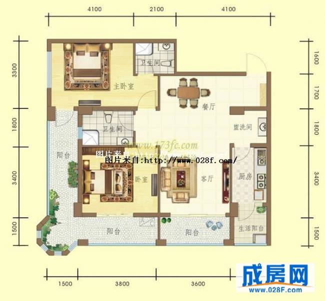 安德小城故事户型图,点击放大