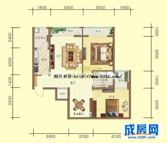 安德小城故事户型图,点击放大