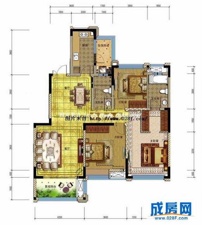 青房天韵华庭户型图,点击放大
