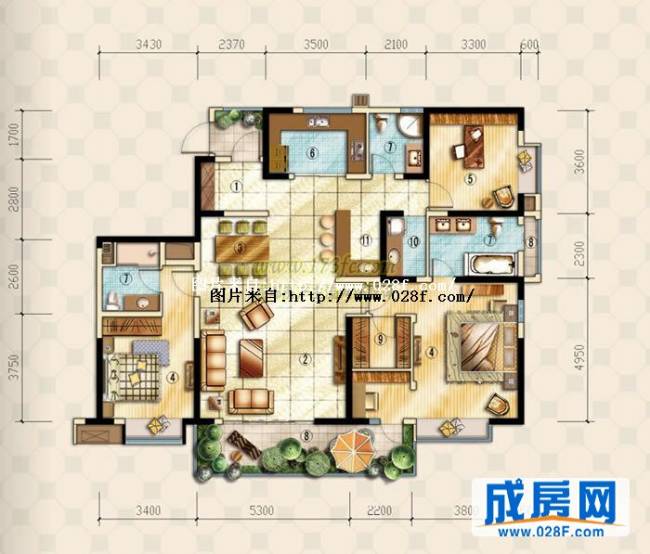 万科国宾首府户型图,点击放大