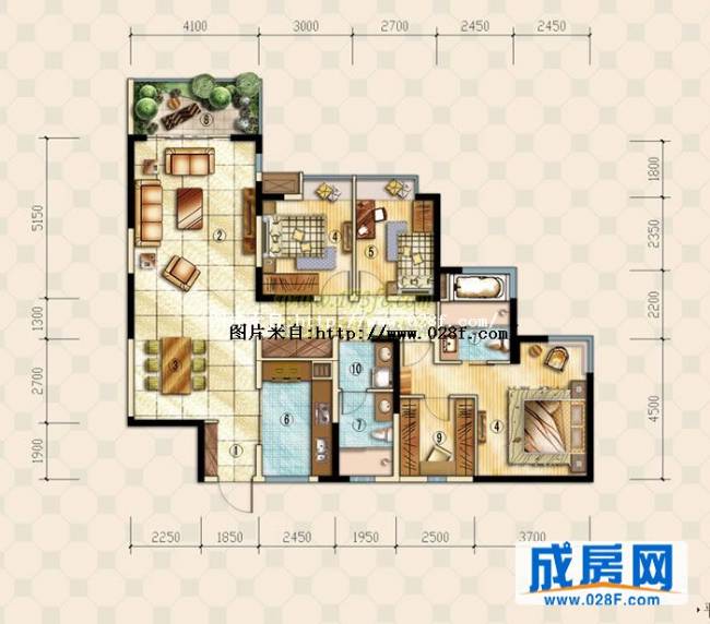 万科国宾首府户型图,点击放大