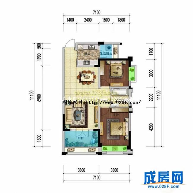 海棠公馆户型图,点击放大