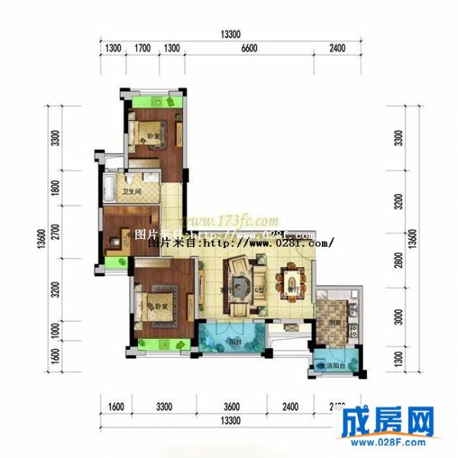 海棠公馆户型图,点击放大