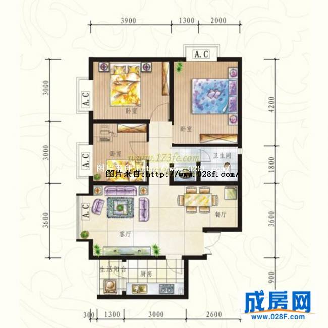 繁江锦城户型图,点击放大