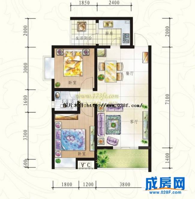 繁江锦城户型图,点击放大
