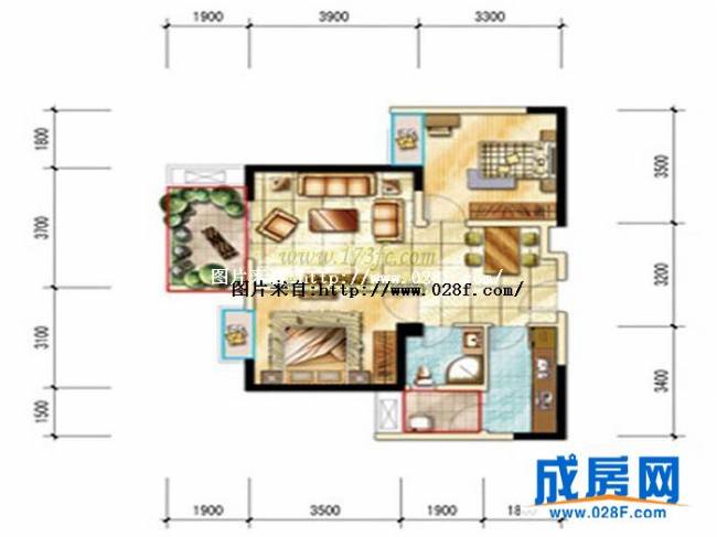 五彩城户型图,点击放大