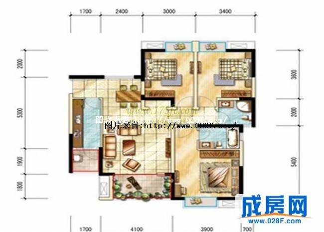 五彩城户型图,点击放大