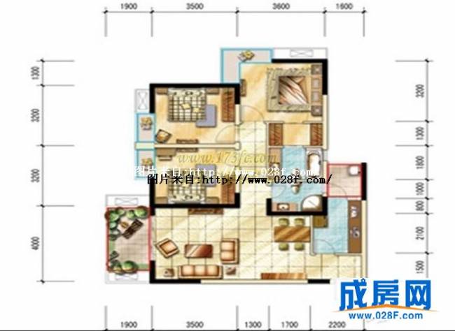 五彩城户型图,点击放大