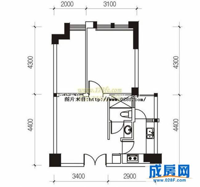 无国界户型图,点击放大