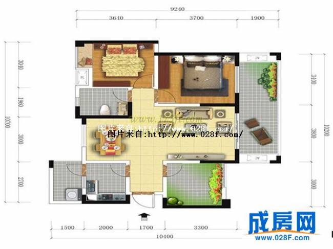 和润国际户型图,点击放大