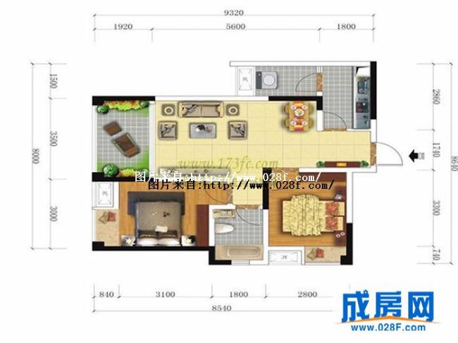 和润国际户型图,点击放大