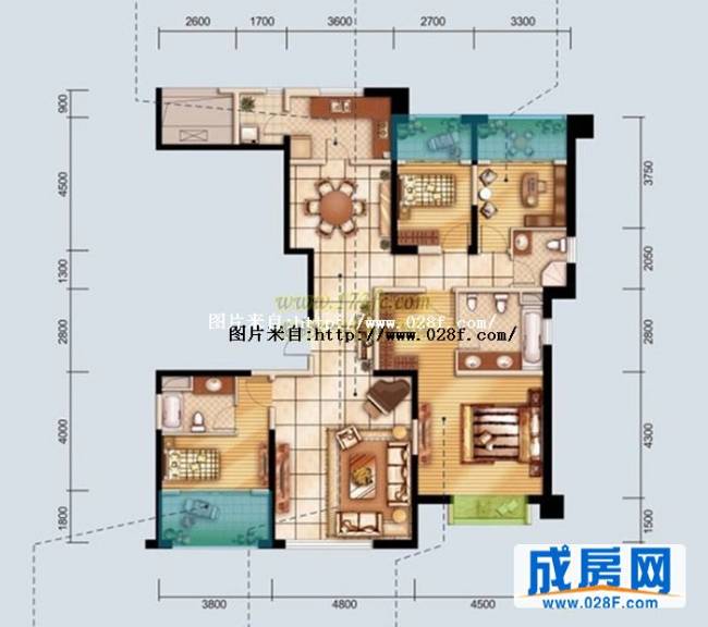 世茂玉锦湾户型图,点击放大