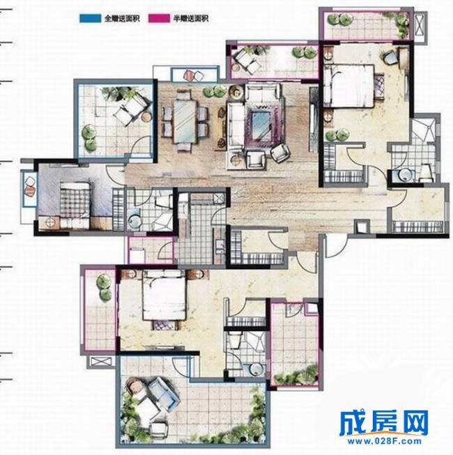 瀚林美居户型图,点击放大