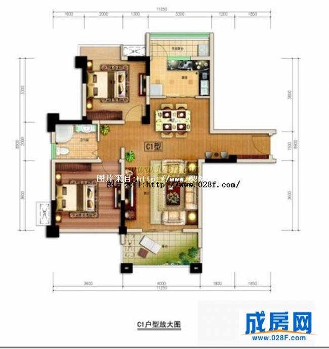 和信龙腾府户型图,点击放大