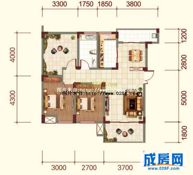 西蜀祥瑞府户型图,点击放大