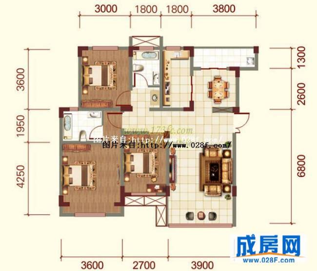 西蜀祥瑞府户型图,点击放大