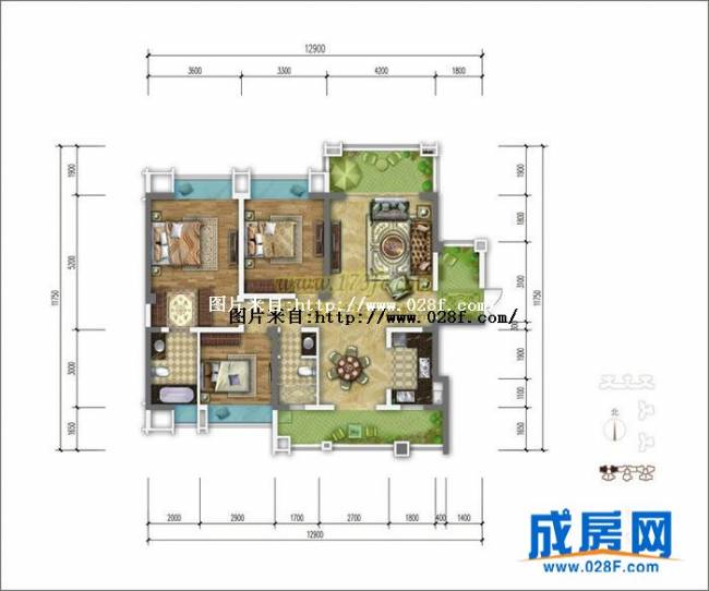 锦城南府户型图,点击放大