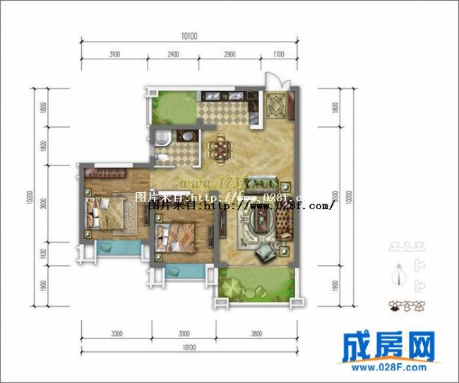 锦城南府户型图,点击放大