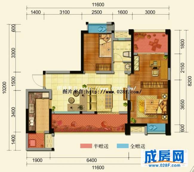 中铁二局玛塞城户型图,点击放大