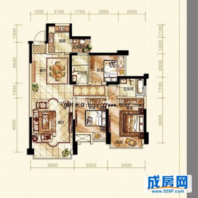 中建新华府户型图,点击放大