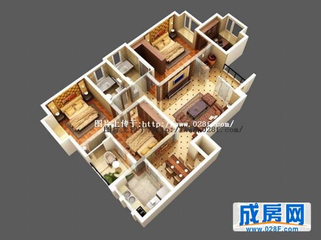 峨眉188·观邸户型图,点击放大