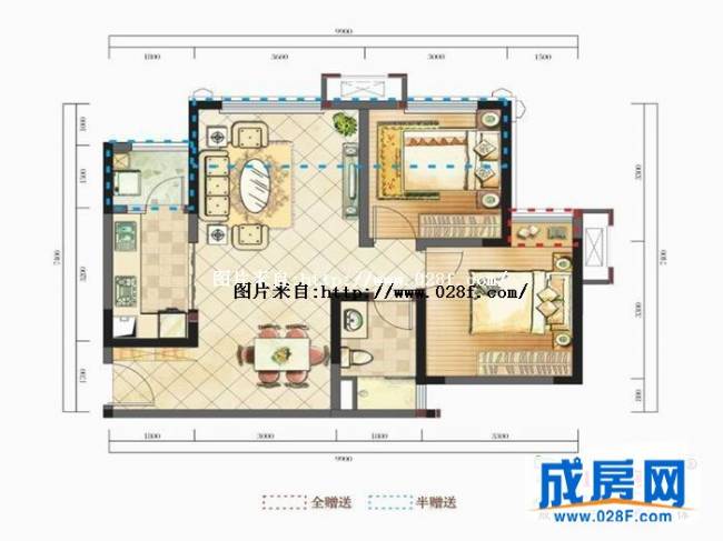 中港悦蓉府户型图,点击放大