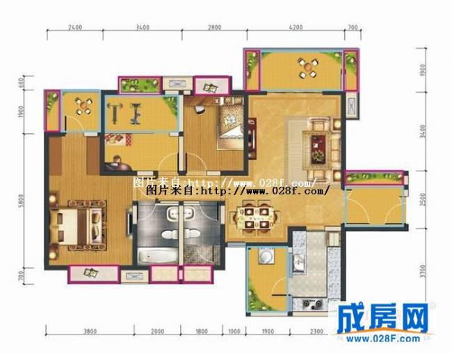 汇锦城户型图,点击放大