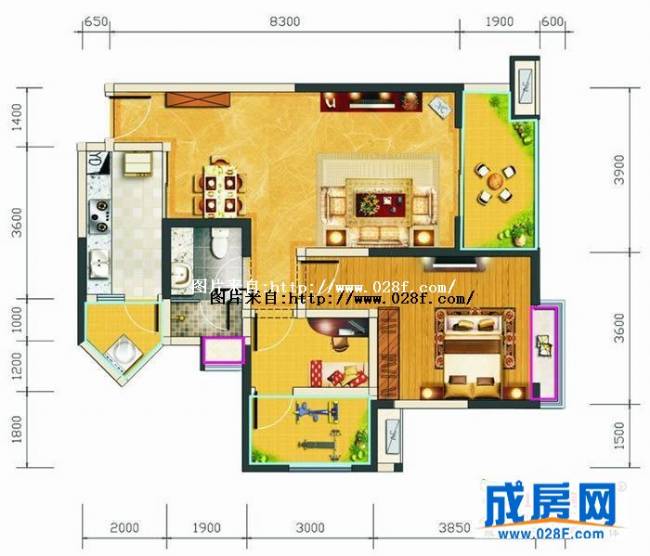 汇锦城户型图,点击放大