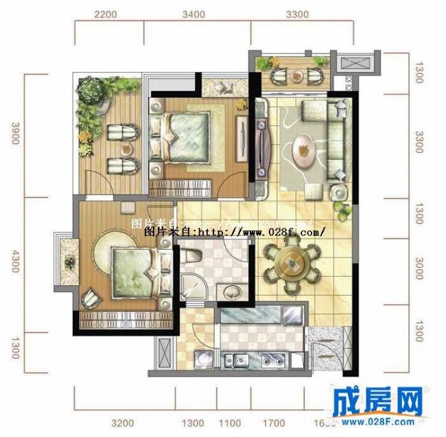 华侨城原岸户型图,点击放大