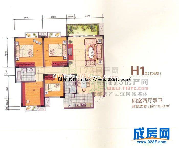 正成艺墅洋房户型图,点击放大