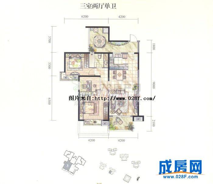华府金沙户型图,点击放大