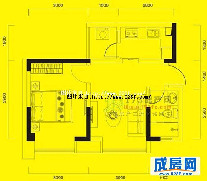 交大万通格外户型图,点击放大