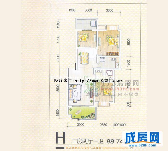 德坤恬园户型图,点击放大