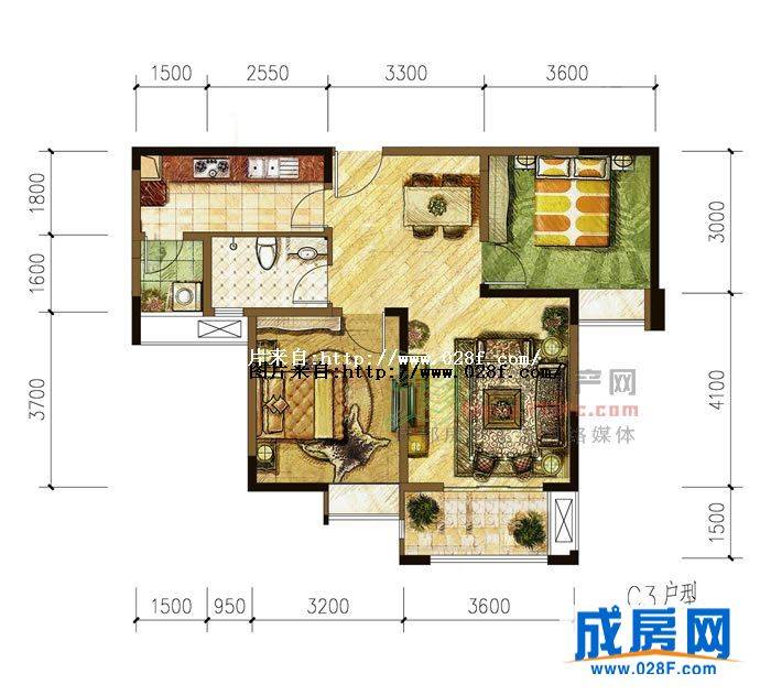 蓝光花满庭户型图,点击放大