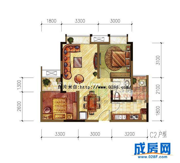 蓝光花满庭户型图,点击放大