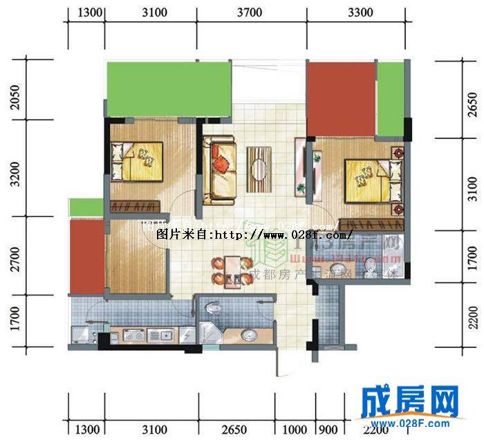 逸尚美庭户型图,点击放大