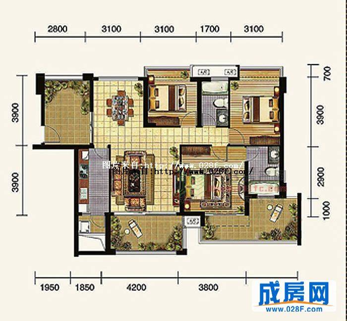 四季豪廷户型图,点击放大