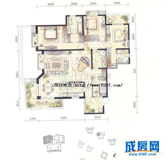 华府金沙户型图,点击放大